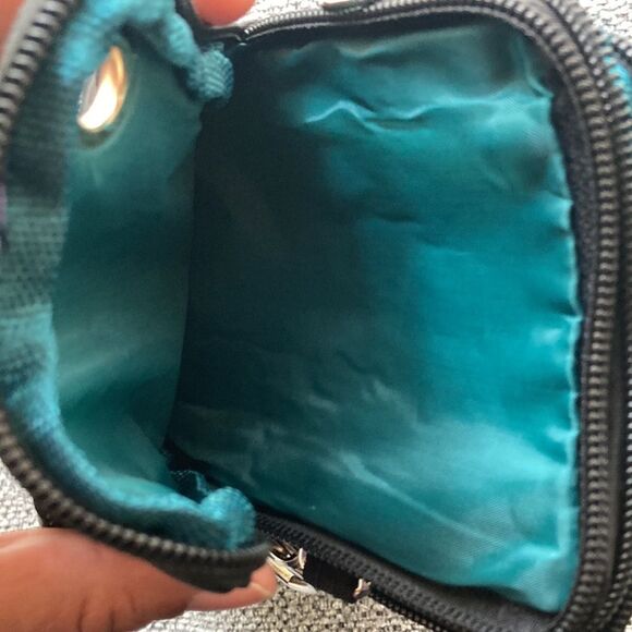 Crossbody Cell Phone Bag Black Nylon - Picture 3 of 7